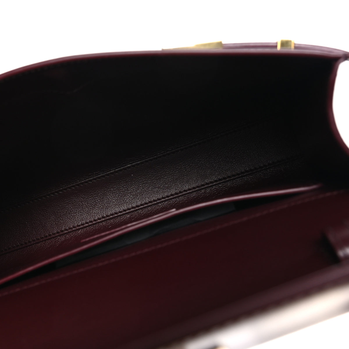Smooth Calfskin Small Manhattan Shoulder Bag Hot Wine