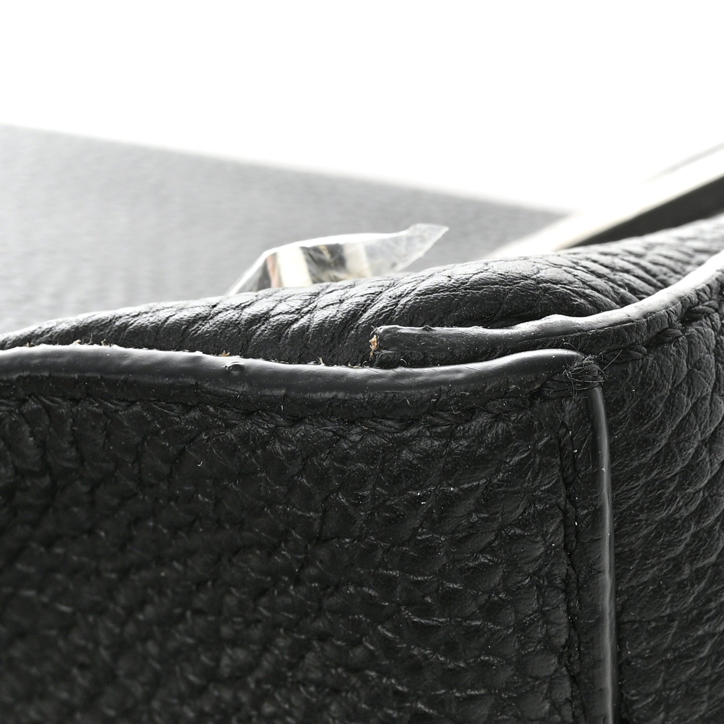 Calfskin Large Puzzle Edge Bag Black