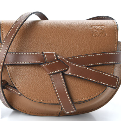 Loewe Grained Calfskin Mini Gate Crossbody Bag Caramel Pecan 10 of 10