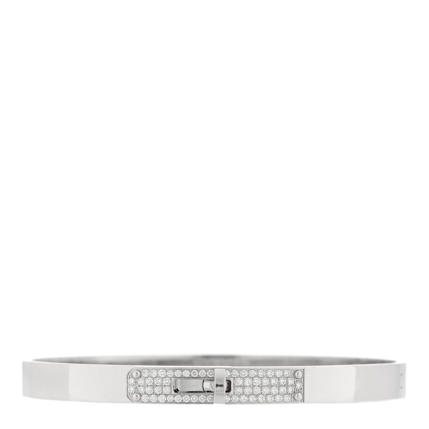 18K White Gold Diamond PM Kelly Pave Bracelet SH