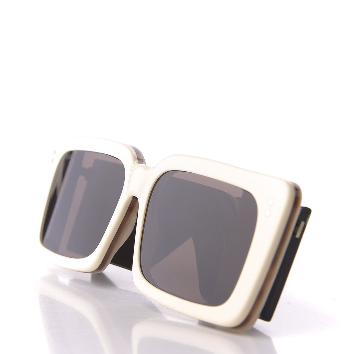 Acetate Rectangular Flap GG0543S Sunglasses White Black