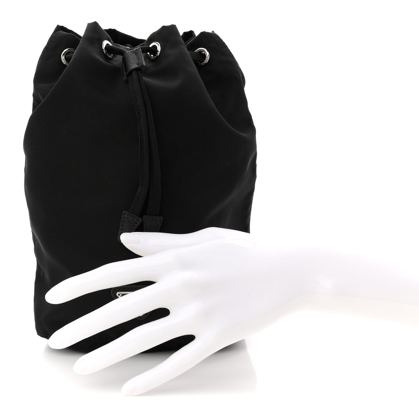 Nylon Vela Drawstring Pouch Black