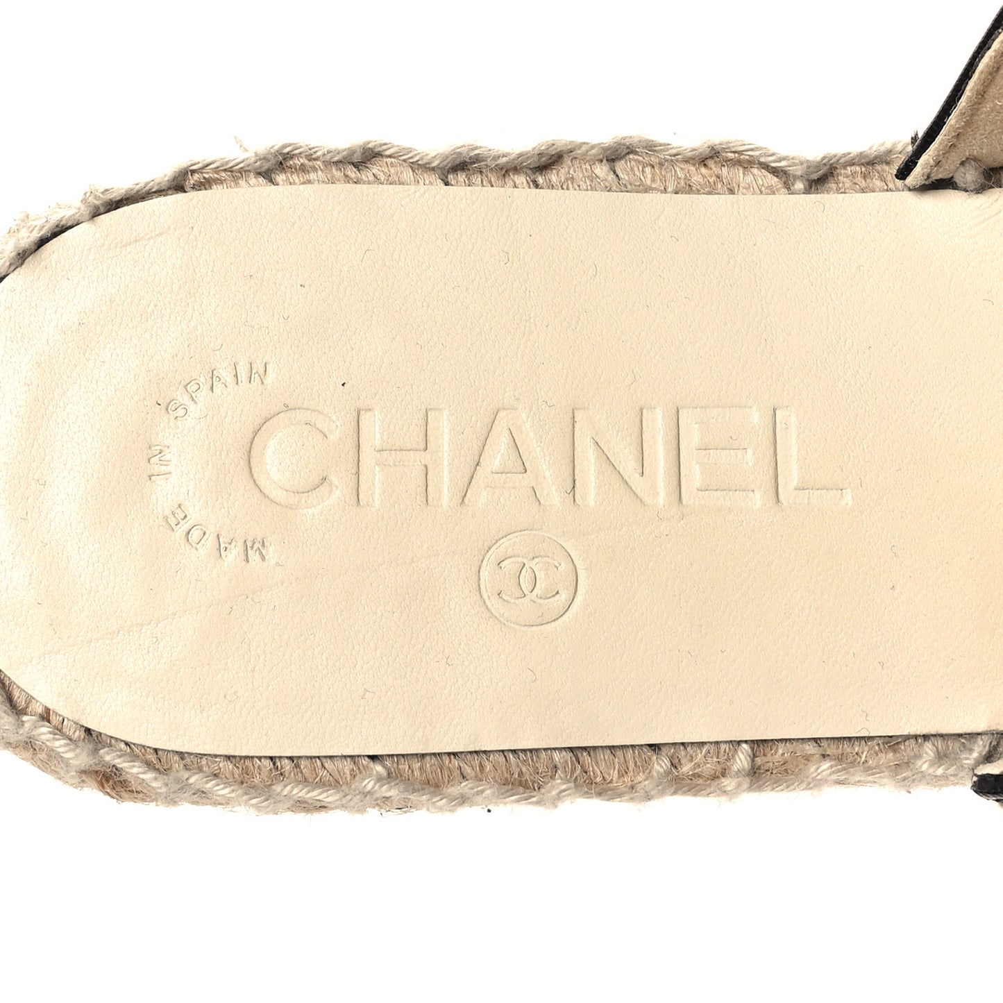 Goatskin Patent CC Espadrille Mules 40 Black