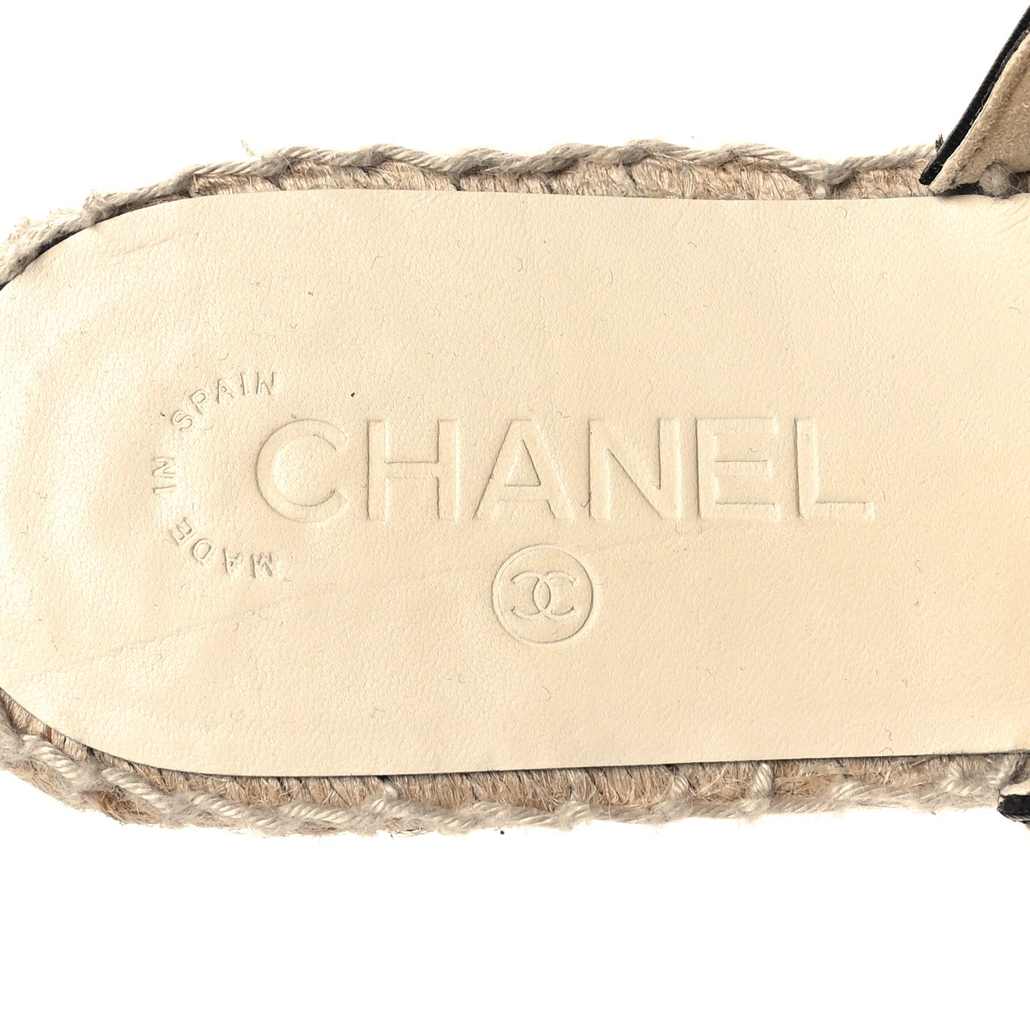 Chanel Goatskin Patent CC Espadrille Mules 40 Black 9 of 9