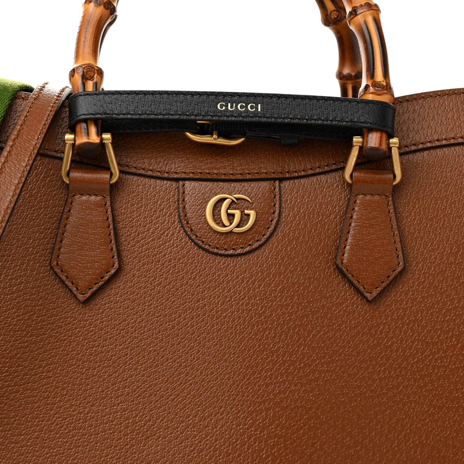 Gucci Wonka Grain Calfskin Large Diana Tote Bag Cuir Black 8 of 12