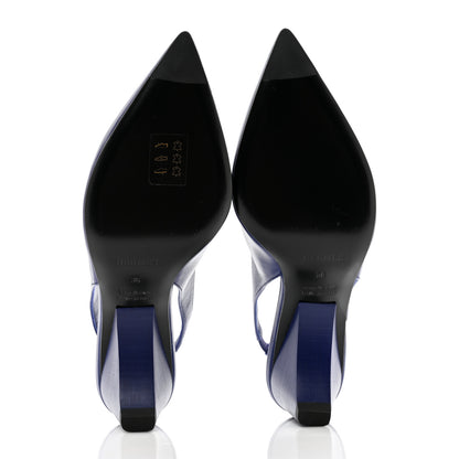Hermes Nappa Antim 55 Slingback Pumps 36 Bleu Electrique 5 of 11