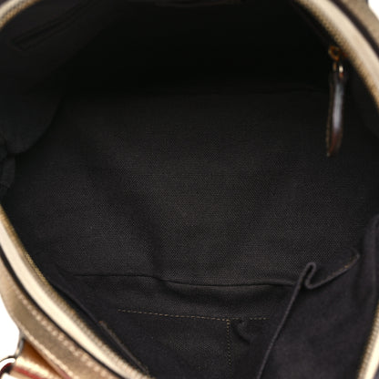 Burberry Haymarket Check Thornley Satchel Gold 5 of 11