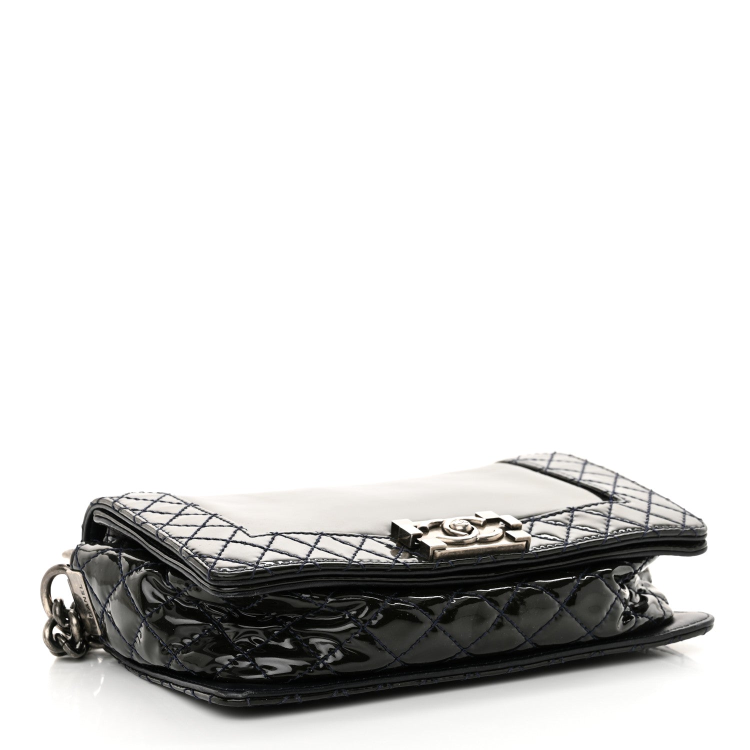 Chanel Patent Medium Boy Reverso Flap Black 4 of 17
