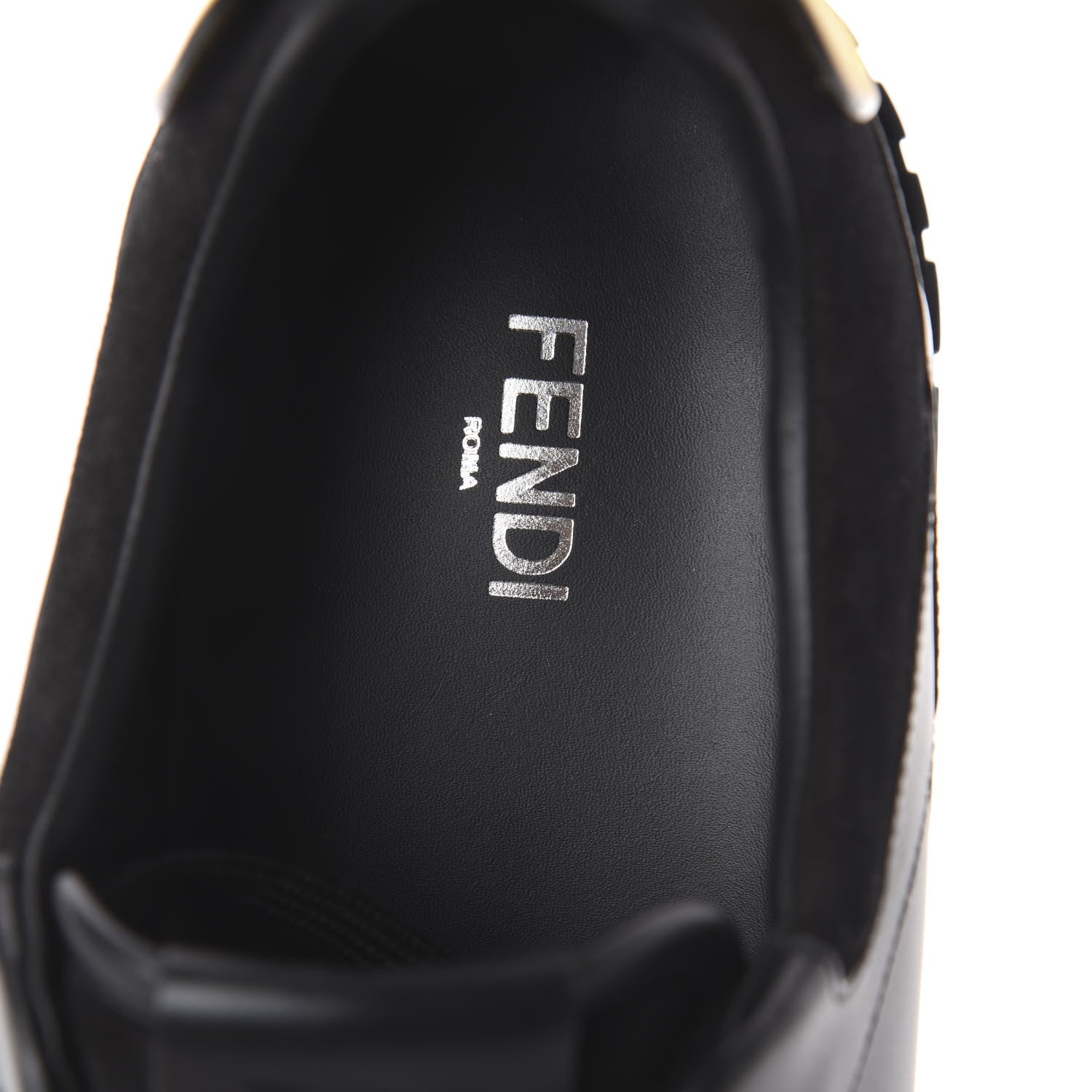 Fendi Vitello Elite Spike Monster Eyes Runner Sneakers 11 Black 5 of 7