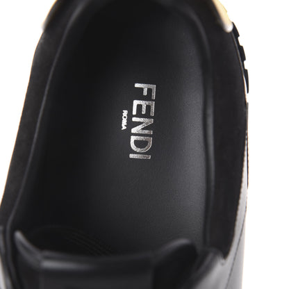 Fendi Vitello Elite Spike Monster Eyes Runner Sneakers 11 Black 5 of 7