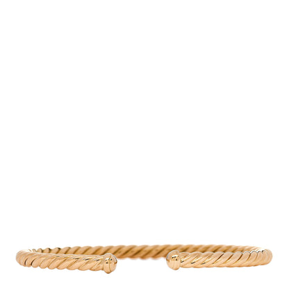 David Yurman 18K Yellow Gold 4mm Cablespira Bracelet 1 of 4