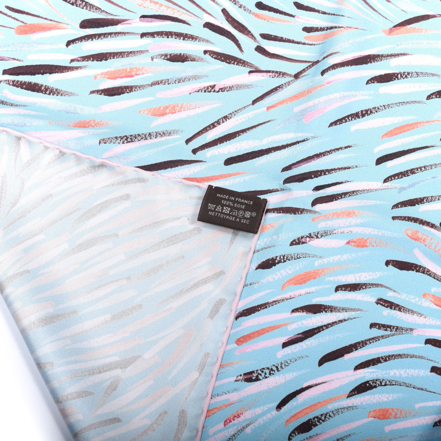 Silk Le Reve De Gloria Scarf 90 Bleu Glacier Rose