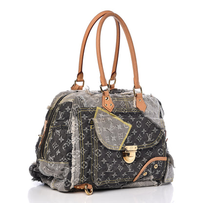Louis Vuitton Denim Patchwork Bowly Black 3 of 9