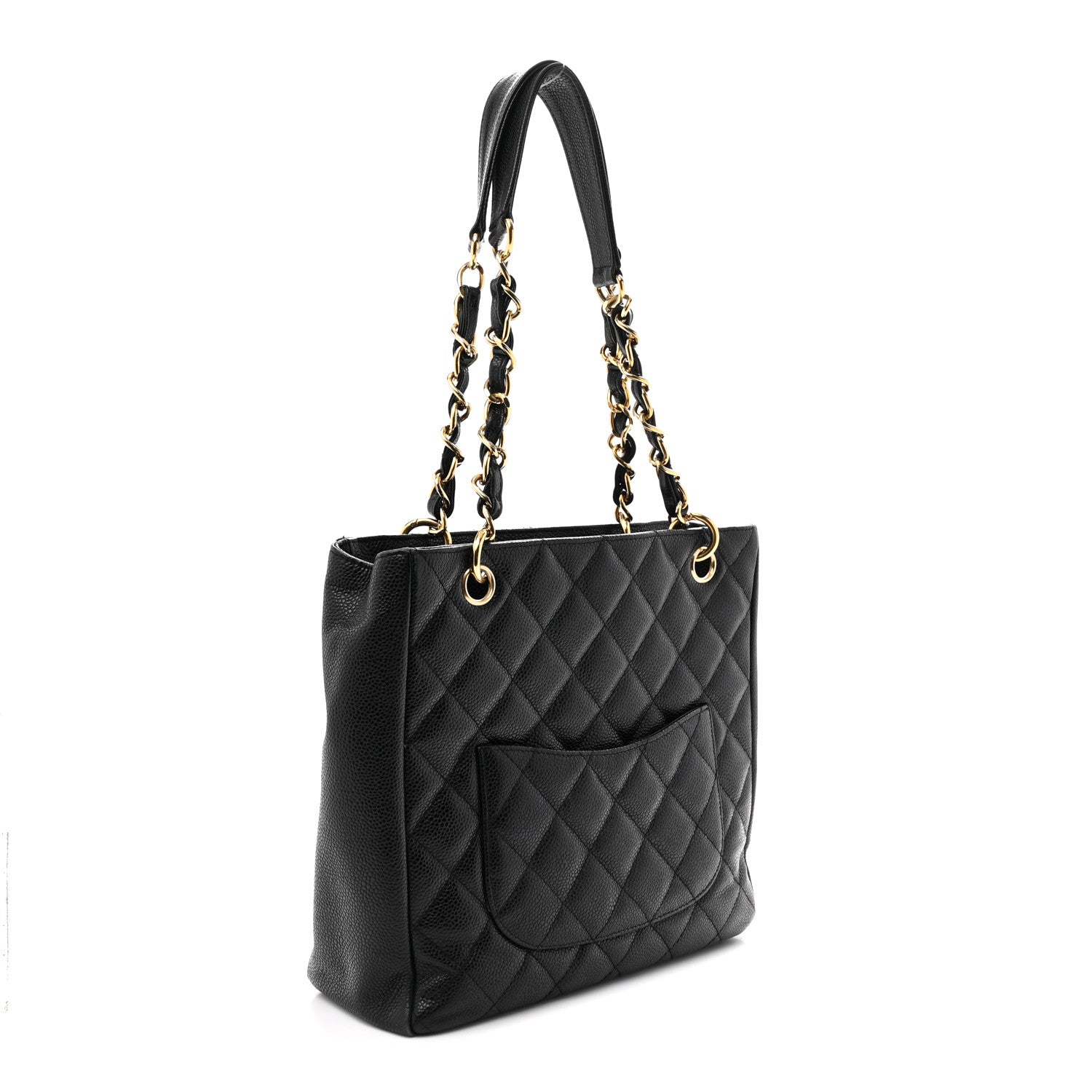 Chanel Caviar Quilted Petit Shopping Tote PST Black 3 of 14