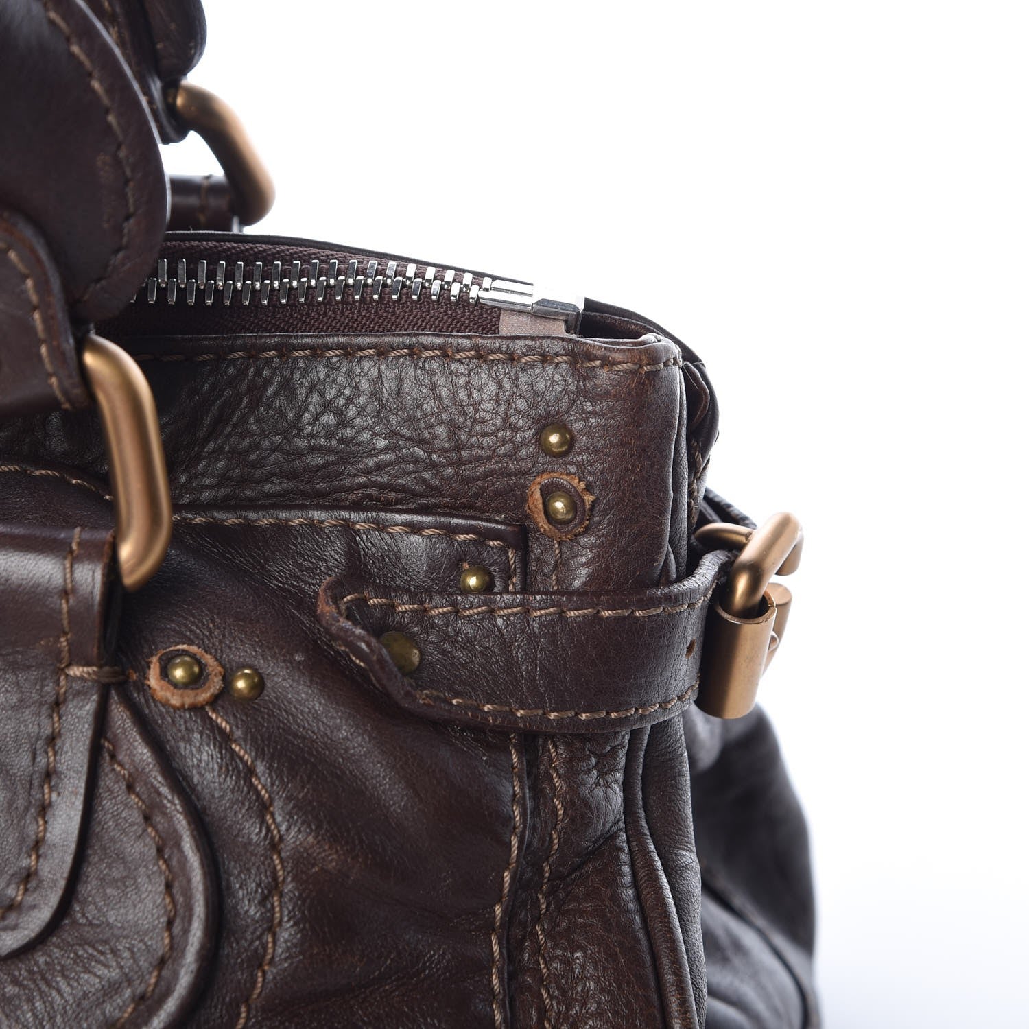 Chloe Calfskin Medium Paddington Satchel Chocolate 20 of 25