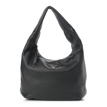 Prada Vitello Daino Hobo Black 1 of 9