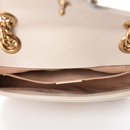 Gucci Calfskin Matelasse Mini GG Marmont Shoulder Bag White 5 of 10