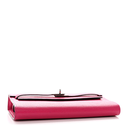 Hermes Chevre Mysore Kelly Wallet To Go Rose Mexico 4 of 12
