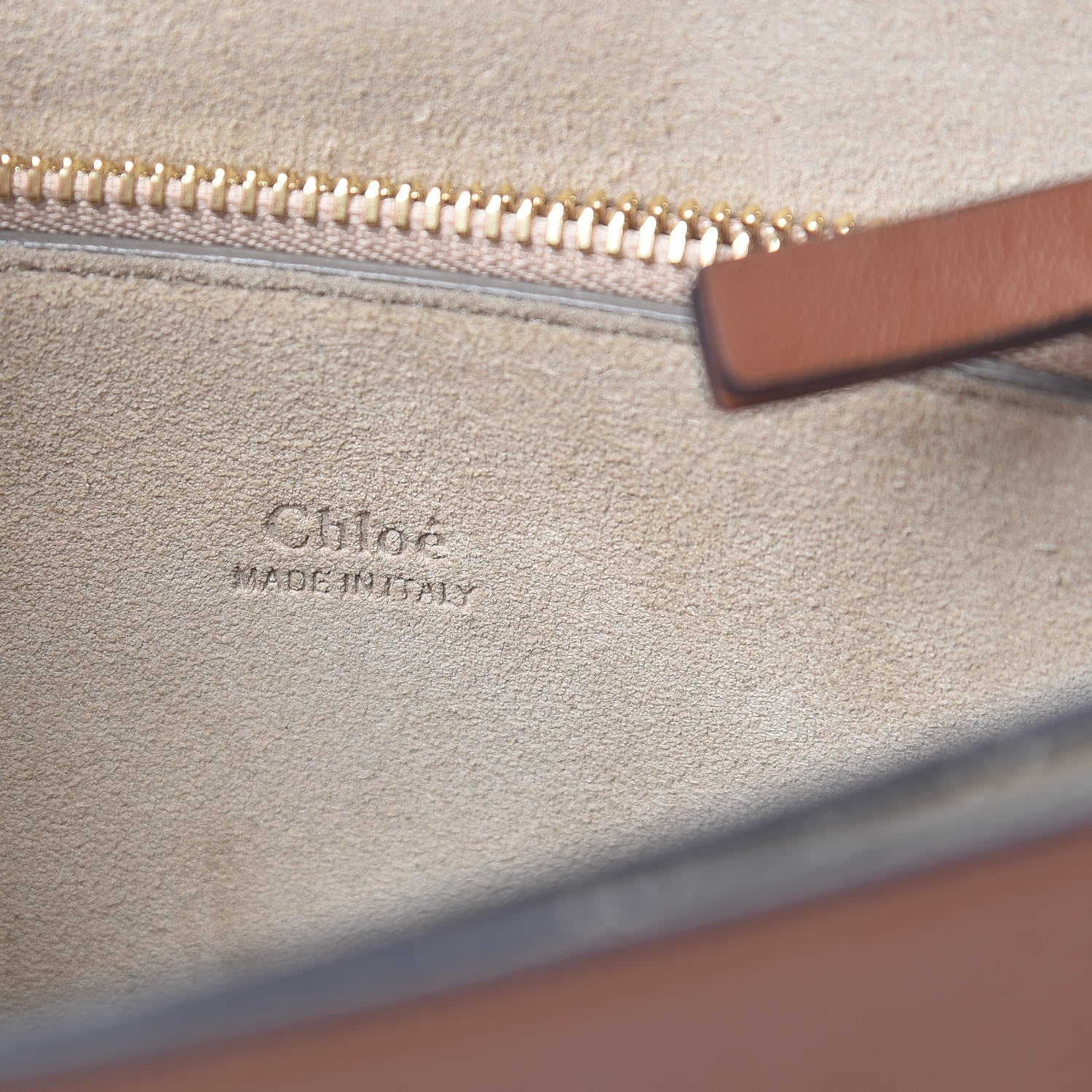 Chloe Suede Calfskin Medium Faye Shoulder Bag Tobacco 7 of 15