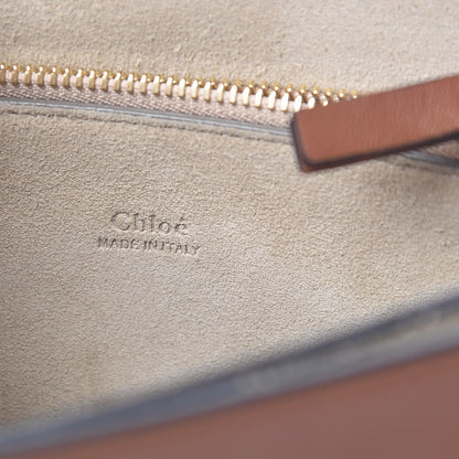 Chloe Suede Calfskin Medium Faye Shoulder Bag Tobacco 7 of 15
