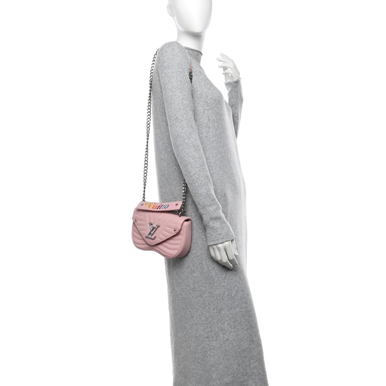 Louis Vuitton Calfskin New Wave Chain PM Smoothie Pink 2 of 16