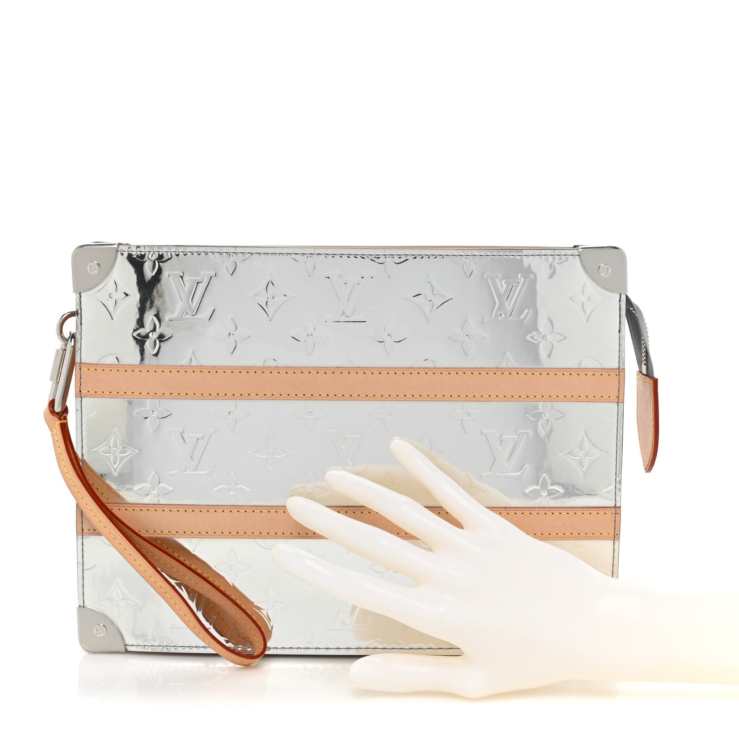 Louis Vuitton Monogram Mirror Trunk Pouch Silver 2 of 12