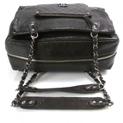 Chanel Glazed Caviar Pocket In The City Tote Dark Brown 6 of 12