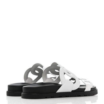 Hermes Nappa Womens Extra Sandals 35 White 4 of 9