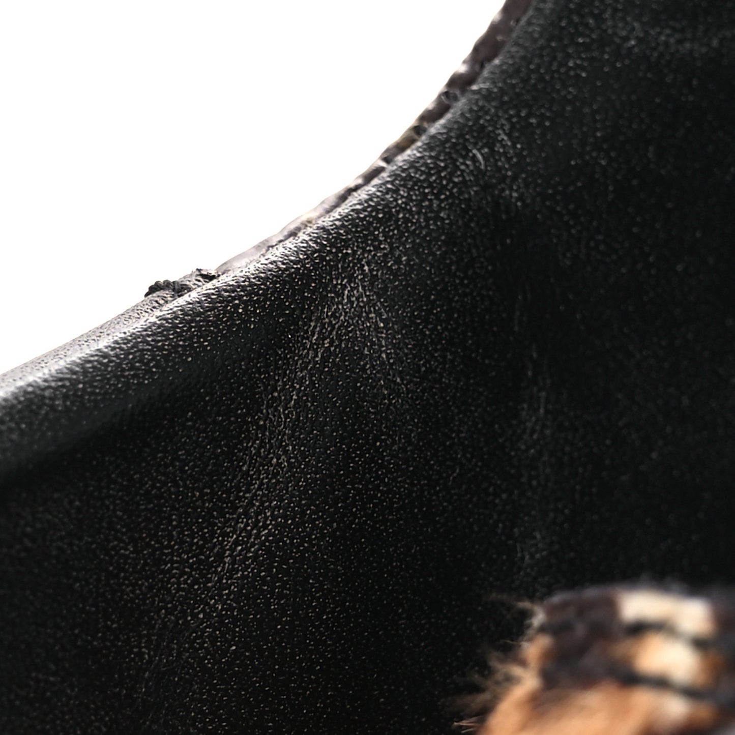 Suede Calfskin Monogram Calf Hair Laureate Platform Desert Boots 41 Black