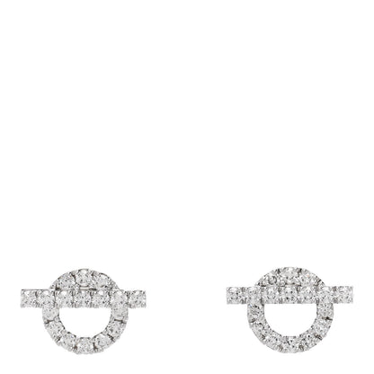 Hermes 18K White Gold Diamond Finesse Earrings 1 of 5