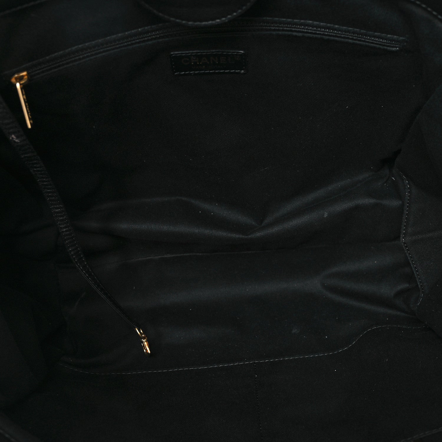 Chanel Calfskin Knit Medium Deauville Tote Black Beige 5 of 12