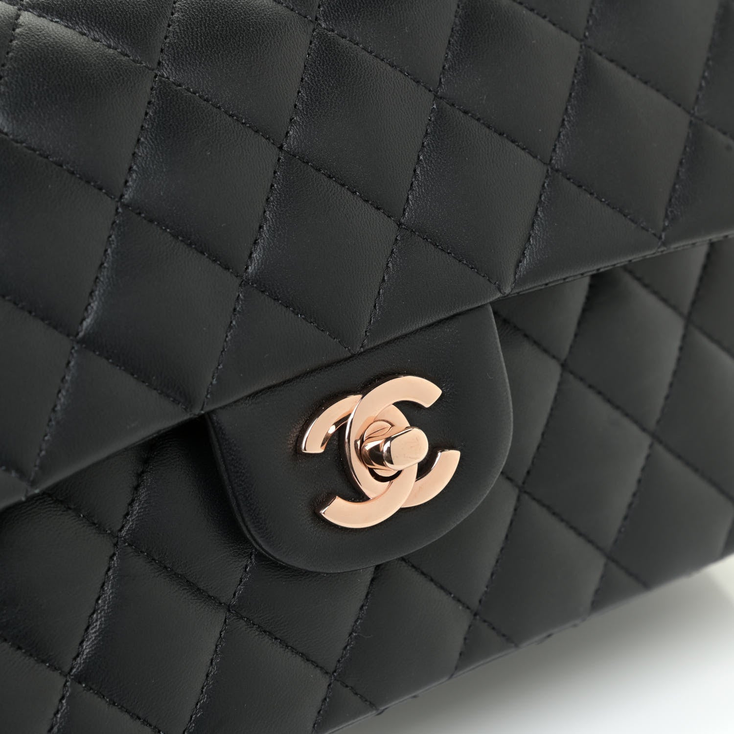 Chanel Lambskin Quilted Small Double Flap Black 9 of 10