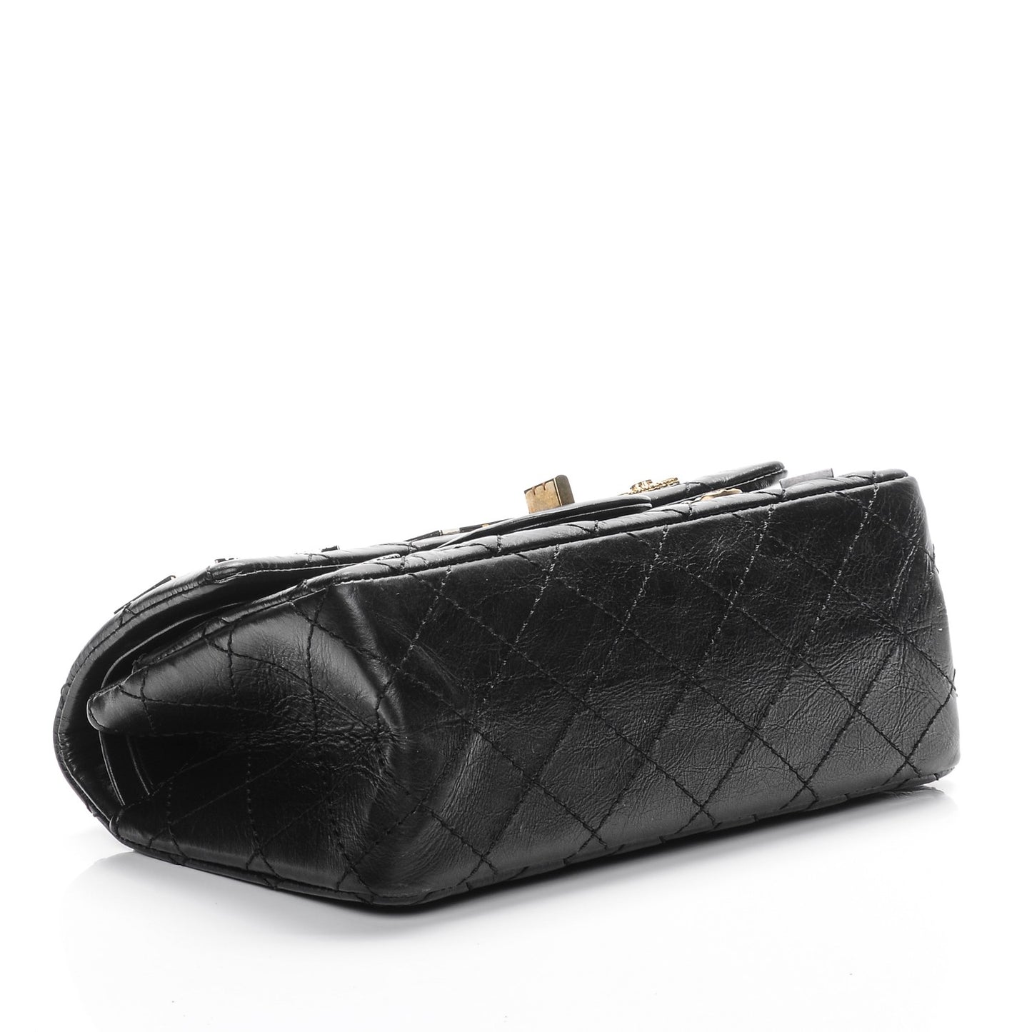 Aged Calfskin Casino 2.55 Reissue 224 Flap Black