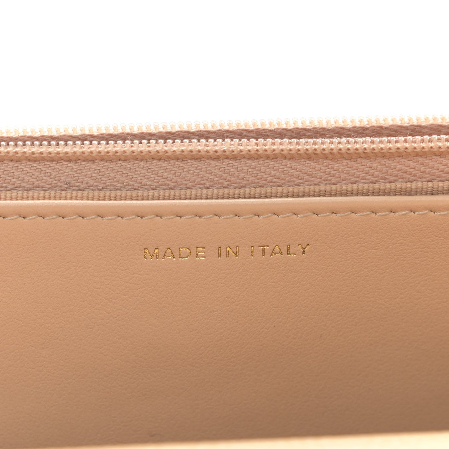 Caviar Quilted Wallet On Chain WOC Beige