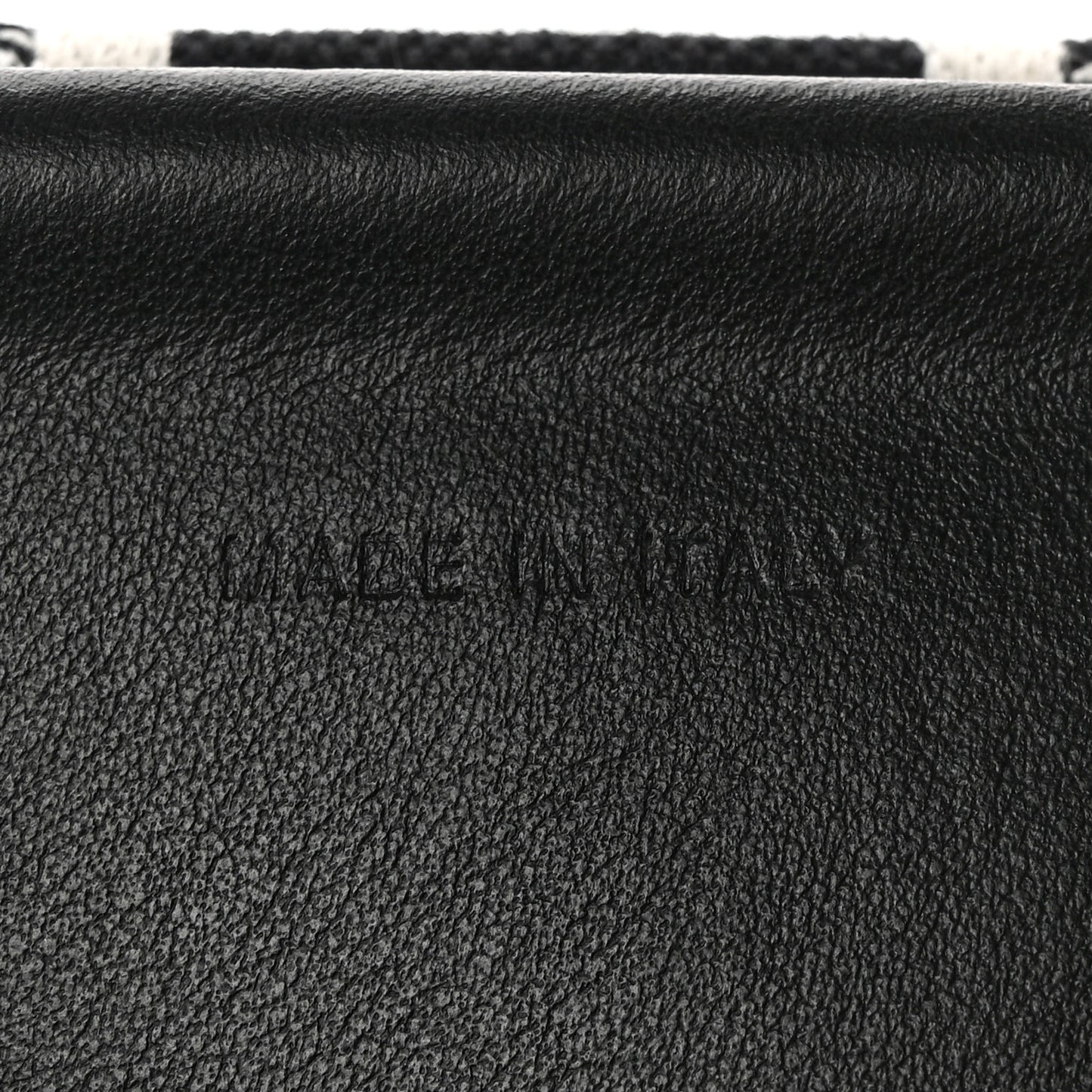 Canvas Embroidered Shoulder Strap Black Ultramatte