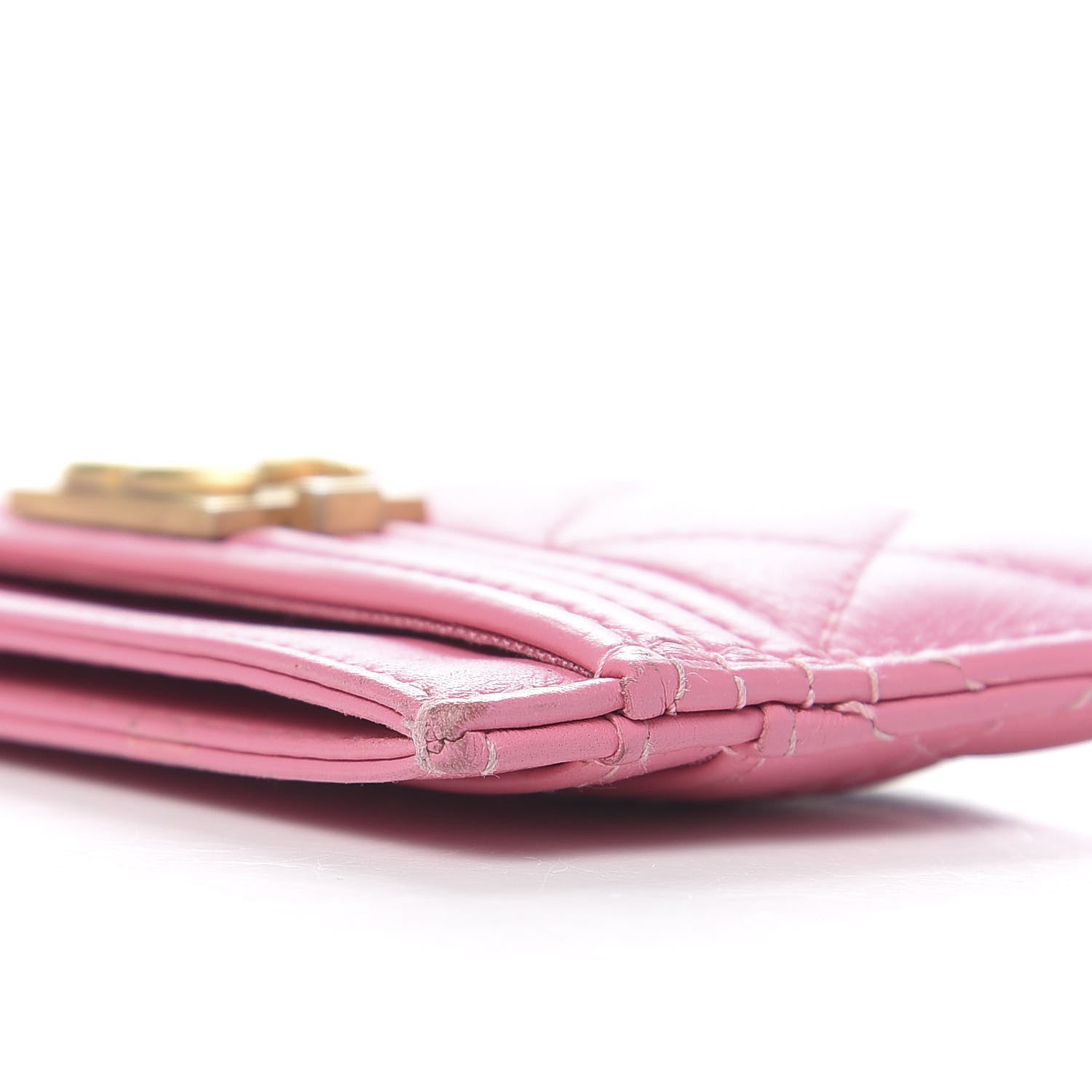 Chanel Lambskin Quilted Boy Card Holder Pink 11 of 12