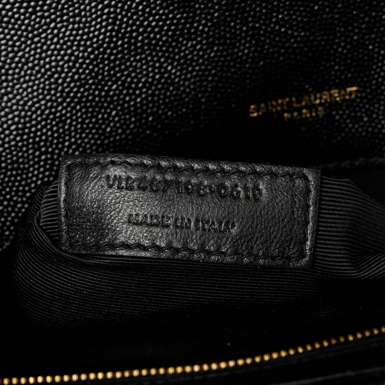 Saint Laurent Grain De Poudre Textured Mixed Matelasse Large Triquilt Monogram Satchel Black 8 of 11