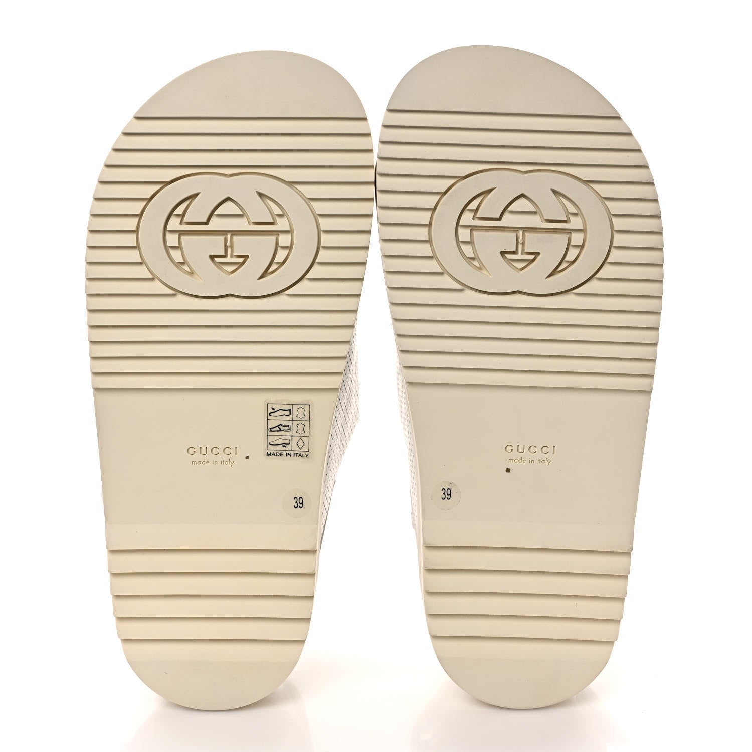 Gucci Malaga Kid Mini Double G Perforated Womens Dad Sandals 39 Great White 5 of 9
