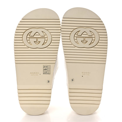 Gucci Malaga Kid Mini Double G Perforated Womens Dad Sandals 39 Great White 5 of 9