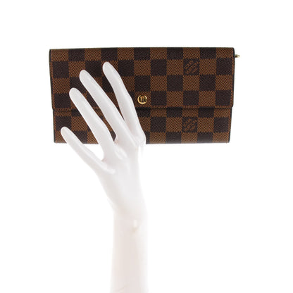 Louis Vuitton Damier Ebene Sarah Wallet 2 of 7