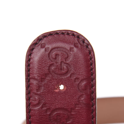 Gucci Guccissima Signature Interlocking G 40mm Belt 80 32 Scarlatto 7 of 7