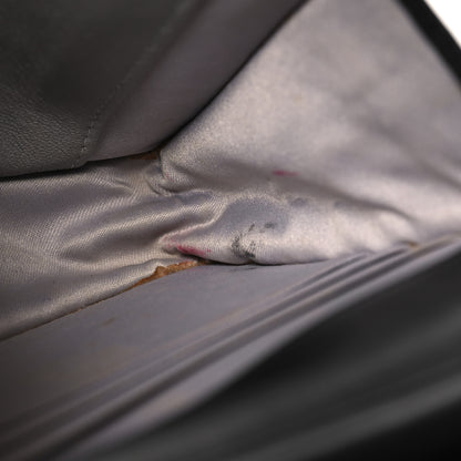 Chanel Lambskin Camellia Embossed Wallet On Chain WOC Black 12 of 13