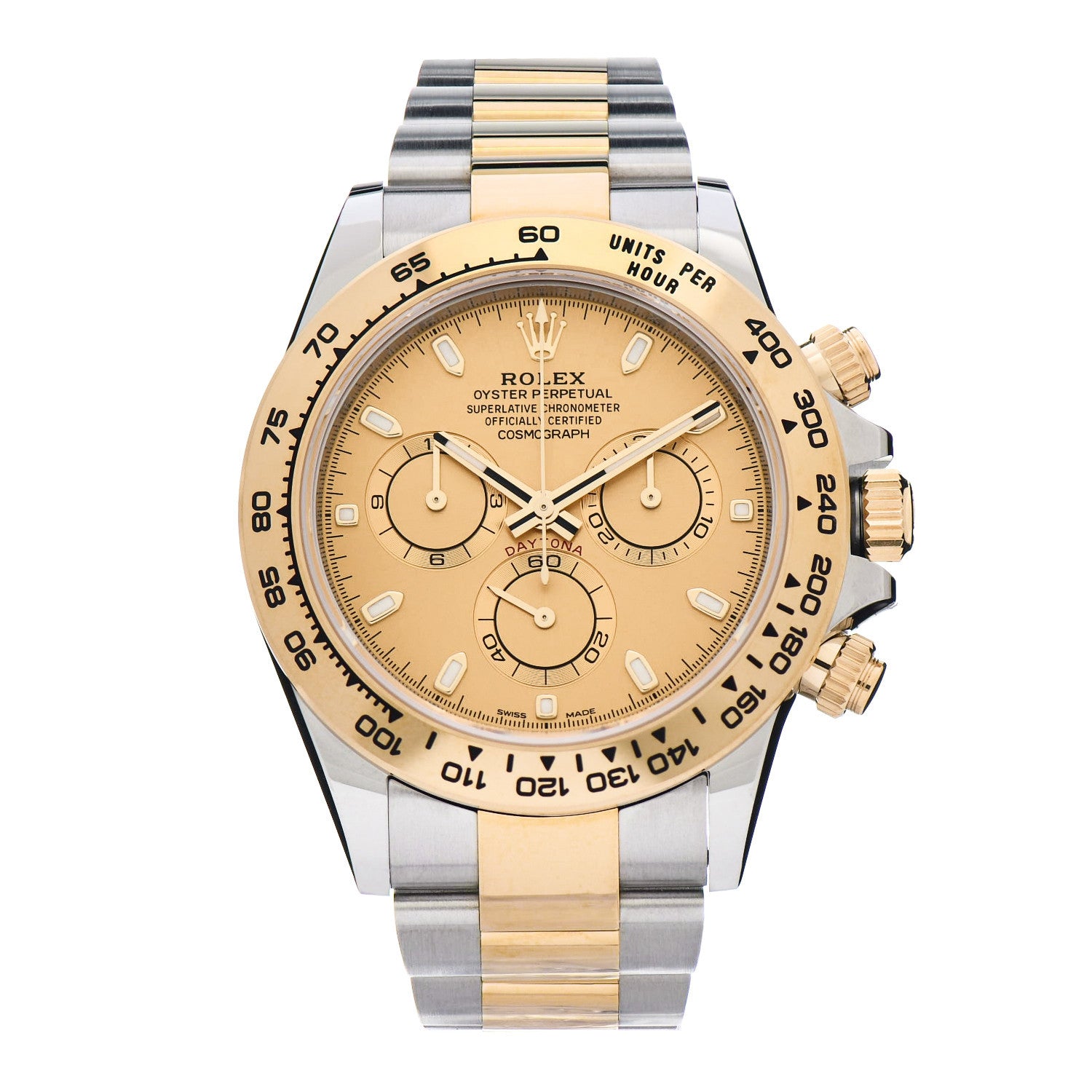 Rolex Stainless Steel 18K Yellow Gold 40mm Oyster Perpetual Cosmograph Daytona Watch Champagne 116503 1 of 5