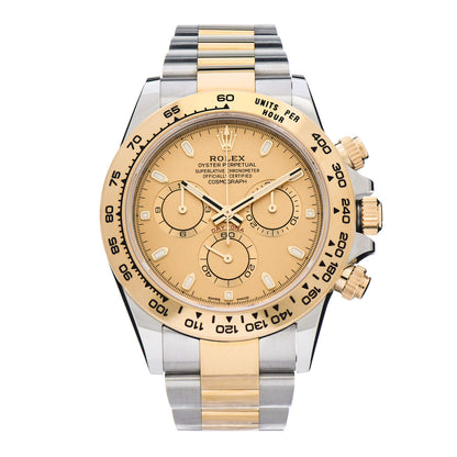 Rolex Stainless Steel 18K Yellow Gold 40mm Oyster Perpetual Cosmograph Daytona Watch Champagne 116503 1 of 5