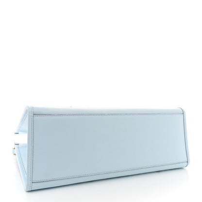 Gucci New Shangai Calfskin Tiger Savanah Textured Calfskin Medium Tote Chalky White Multicolor 3 of 11