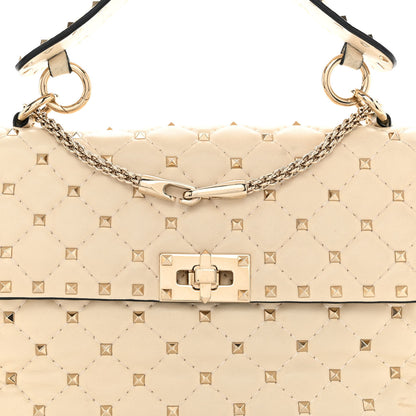 Valentino Garavani Nappa Medium Rockstud Spike Shoulder Bag Light Ivory 7 of 11