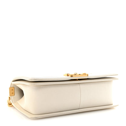 Chanel Iridescent Caviar Quilted Medium Boy Flap White 4 of 10