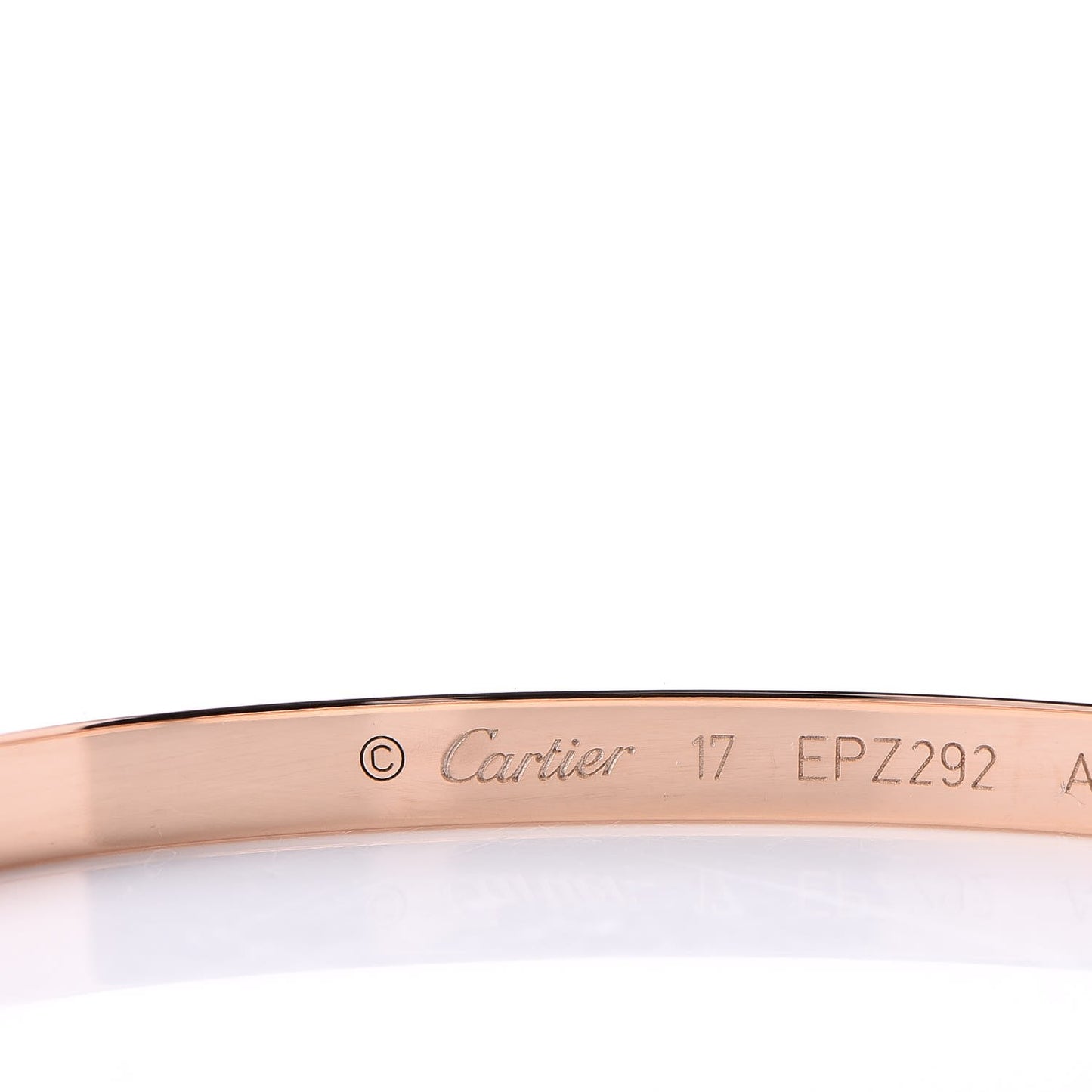 18K Pink Gold Small LOVE Bracelet 17