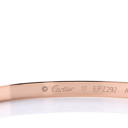 Cartier 18K Pink Gold Small LOVE Bracelet 17 7 of 10