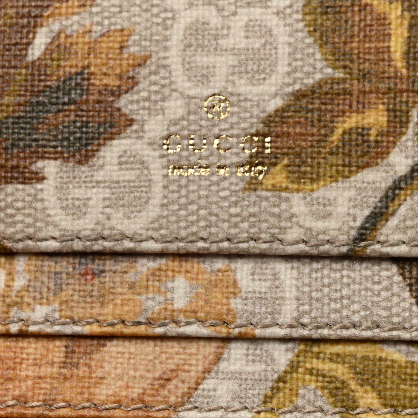 GG Supreme Monogram Water Flora Web Ophidia Card Case Beige White Multicolor